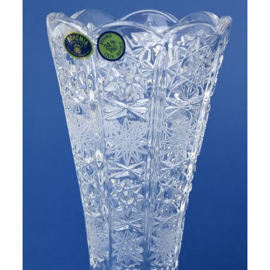 Vase 20 cm, cut Star, Bohemia Crystal
