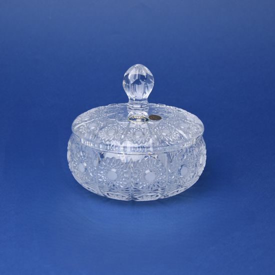 Jar w/Lid 13 cm, cut 500 pk, Bohemia Crystal