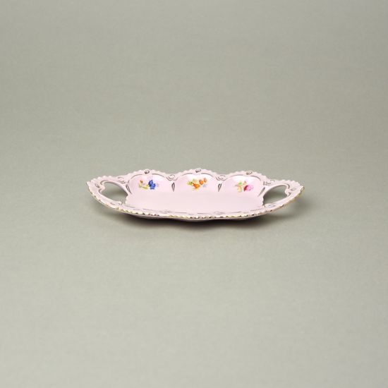 Small platter 16 x 9,5 cm, Lenka 563, Rose China Chodov