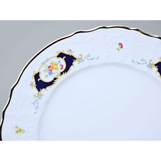 Talíř mělký 27 cm, Thun 1794, karlovarský porcelán, BERNADOTTE erbíky