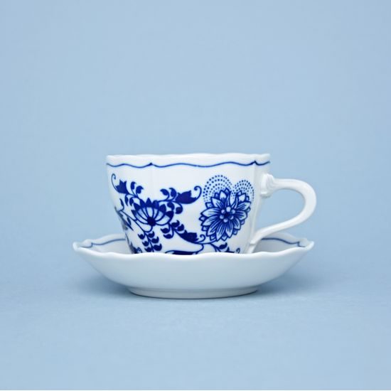 Cup and saucer A/2 + A/1, 170 ml and 13 cm for coffee, Original Blue Onion Pattern