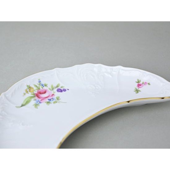 Bone dish 22 cm, Thun 1794 Carlsbad porcelain, BERNADOTTE Meissen Rose