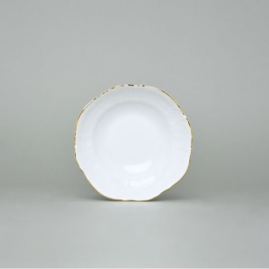 Bowl 13 cm, Thun 1794 Carlsbad porcelain, BERNADOTTE gold line