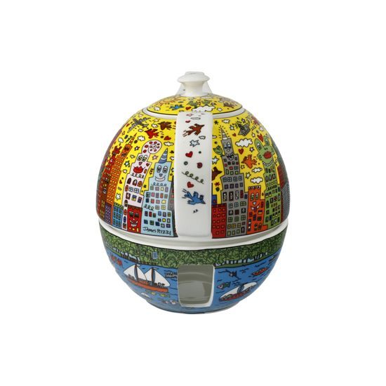 Teapot with warmer My New York City Sunset 1,2 l, fine bone china, J. Rizzi, Goebel