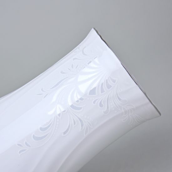 Váza 19 cm, Thun 1794, karlovarský porcelán, BERNADOTTE mráz, platinová linka