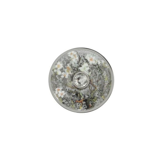 Brooch Almond Tree Silver 5 / 5 / 1 cm, porcelain, V. van Gogh, Goebel