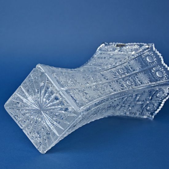 Křišťálová váza broušená, šestihran, 500PK, 275 mm, Crystal BOHEMIA