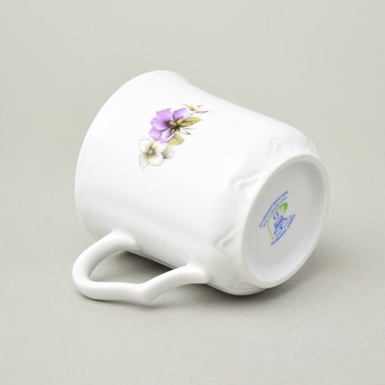 Mug Karel 0,27 l, Pansies, Český porcelán a.s.