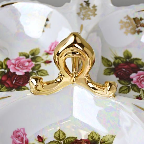 Cabaret 3-piece. Hearts 27 cm, Cecily, QUEENs Crown Porcelain