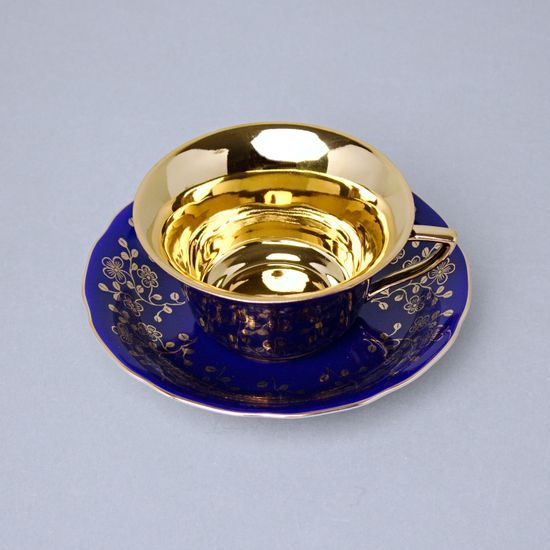 Šálek 110 ml na čaj a podšálek 12,7 cm Windsor, Modrý, Leander 1907 Loučky