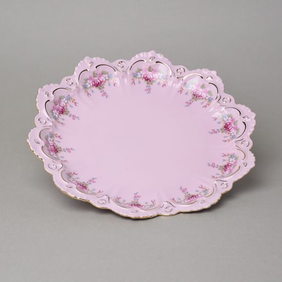Talíř dezertní 23 cm, Lenka 563, Růžový porcelán z Chodova