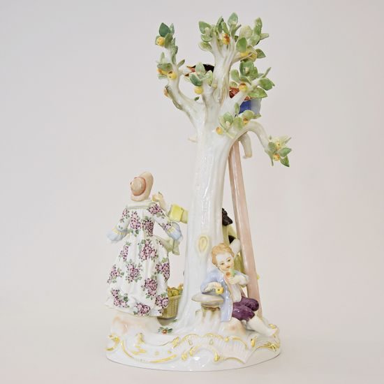 Strom a sadaři 30 cm, figurky Míšeňský porcelán