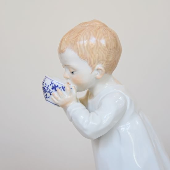 Boy With A Cup With Onion Pattern, Porcelain Figures Meissen