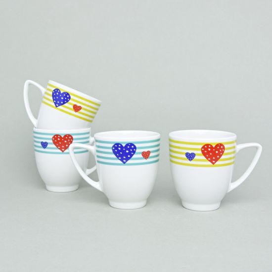 Mug Lea 360 ml, hearts + blue, Thun karlovarský porcelán