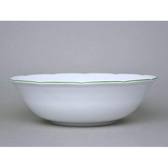 7047703: Mísa 24 cm, Thun 1794, karlovarský porcelán, NATÁLIE sv. zelená linka