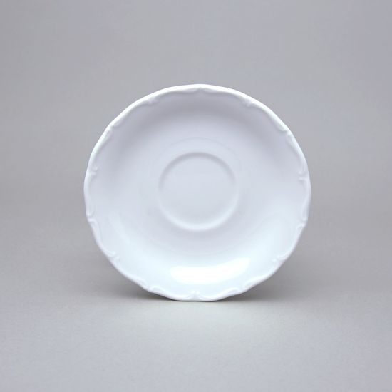 Verona bílá se spodní značkou: Podšálek 150 mm, G. Benedikt 1882
