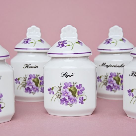 Víčko (pouze víčko) ke kořence, fialky, Český porcelán a.s.