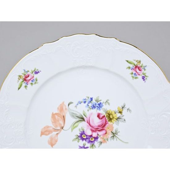 Dinner plate 27 cm, Thun 1794 Carlsbad porcelain, BERNADOTTE Meissen Rose