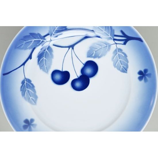 Plate dessert 19 cm, Thun 1794 Carlsbad porcelain, BLUE CHERRY