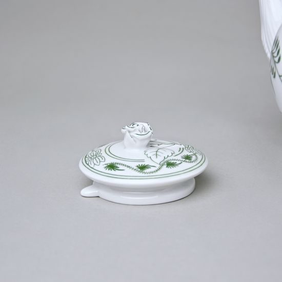 Konvice čajová "se sítkem" a víčkem 1,2 l, zelený cibulák, Český porcelán a.s.