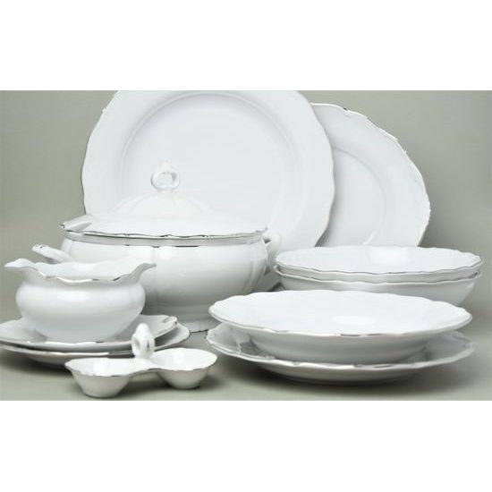 Dining set for 6 persons, HC002 platinum, Elizabeth