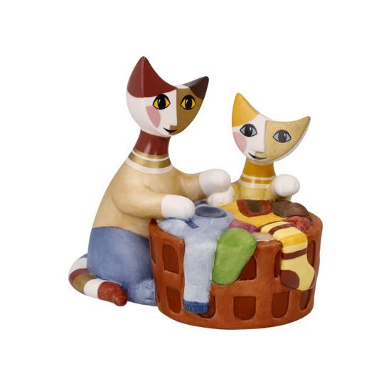Figurine R. Wachtmeister - Cats Piccoli aiutanti, 11 / 10 / 10 cm, Porcelain, Cats Goebel