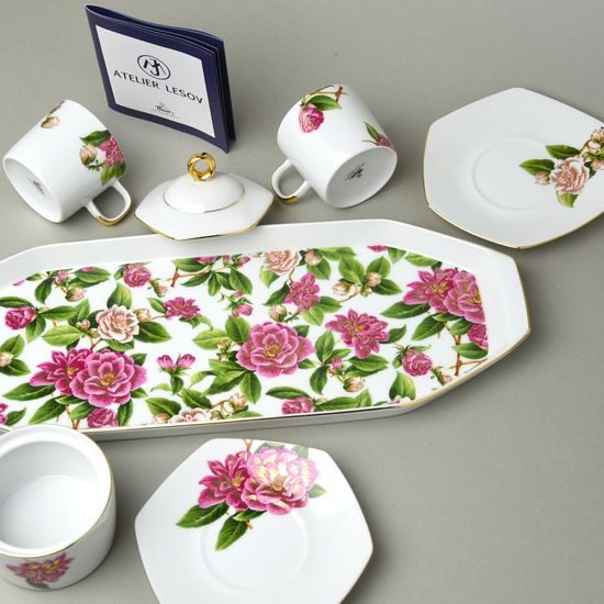 Přátelská souprava pro 2 osoby Sophia, dekor 432 kamélie, Atelier Lesov 1901
