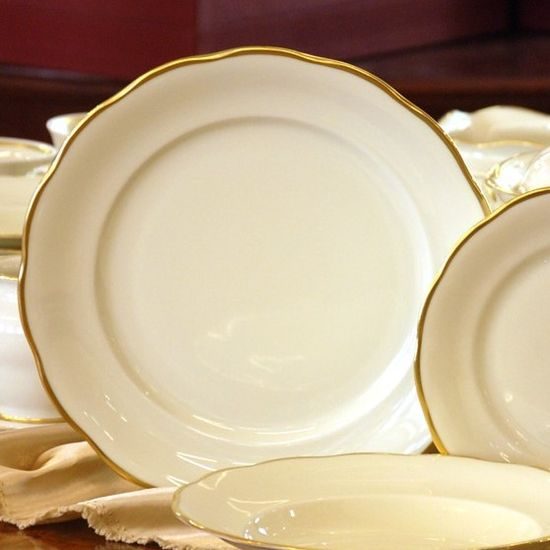 Plate dining 25 cm, Elizabeth ivory + gold