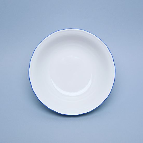 Bowl 21 cm, White with blue line, Cesky porcelan a.s.