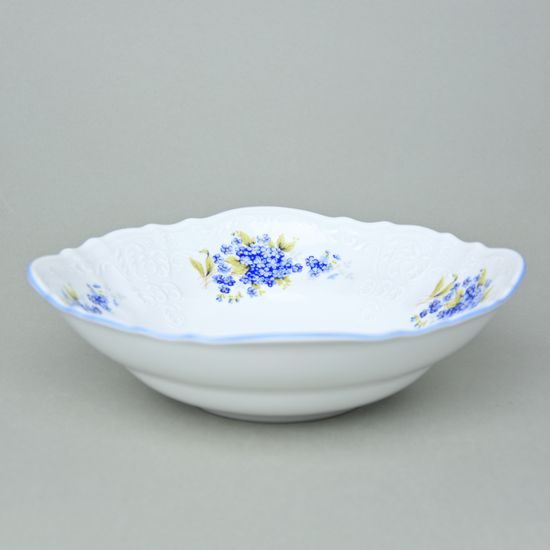 Bowl deep 25 cm, Thun 1794 Carlsbad porcelain, BERNADOTTE Forget-me-not-flower