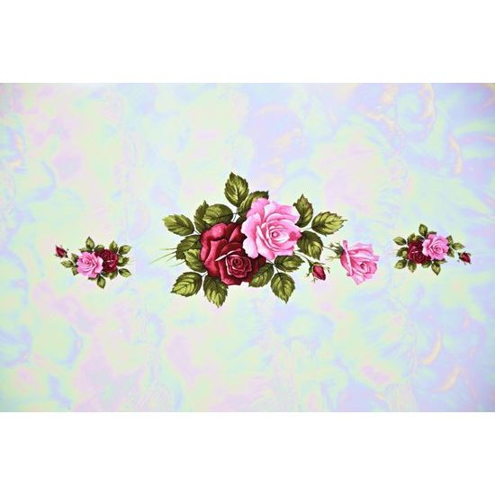 Cooking mat in wooden frame 39 x 29 cm, Cecily roses, Carlsbad porcelain