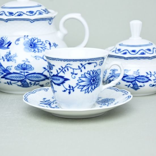 Tea set for 6 persons, Thun 1794 Carlsbad porcelain, Natalie - Onion