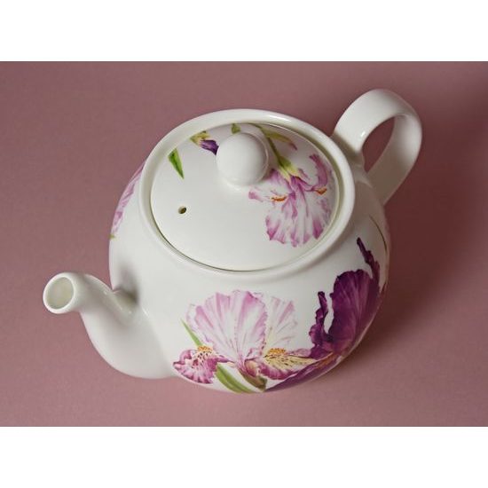 Iris: Teapot 1,2 l, English Fine Bone China, Roy Kirkham