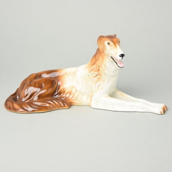 Greyhound 30 x 12 x 13 cm, Luxor, Porcelain Figures Duchcov