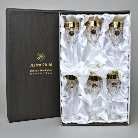 Astra Gold: Liqueur (shot) 50 ml footed, 1 pcs., Safari crystal, Lilit and Leo Golden Black decor