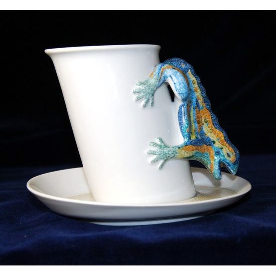 Cup and saucer Gaudi, Thun Studio, Luxury Porcelain