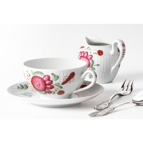 Tea set 18 pcs. big, Amina ostfriesenrose, Tettau porcelain