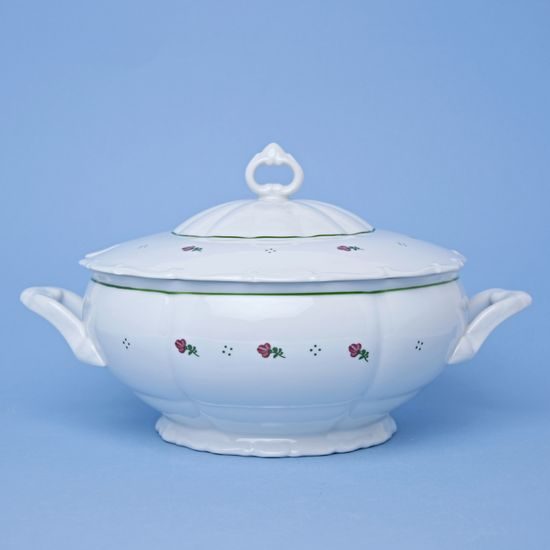 Mísa polévková 2,5 l, Verona červené kvítí + zelená, G. Benedikt 1882