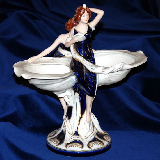 Dívky s mušlemi 17 x 31 x 32 cm, Porcelánové figurky Duchcov