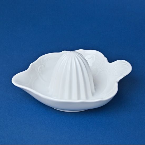 Orange/lemon squeezer, Thun 1794 Carlsbad porcelain, BERNADOTTE white