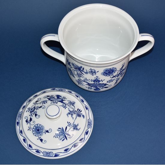 Mug "Český" with 2 handles 3 l and lid, Original Blue Onion Pattern