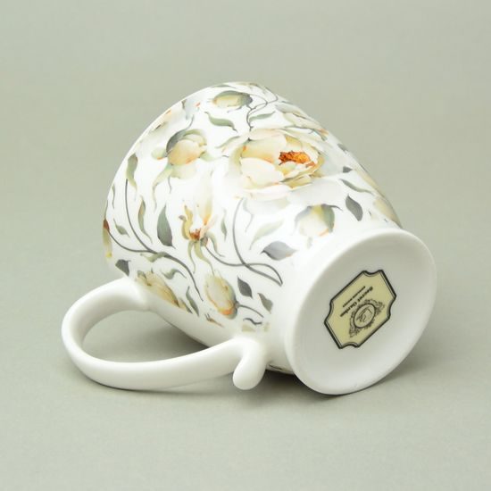 Hrnek Jumbo 470 ml, bílá anglická růže, porcelán Duo Gifts