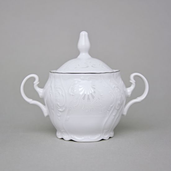 Sugar bowl 300 ml, Thun 1794 Carlsbad porcelain, BERNADOTTE frost