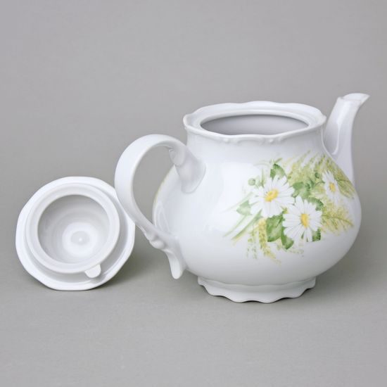Konev čajová 1,2 l, Thun 1794, karlovarský porcelán, CONSTANCE 80262 kopretiny
