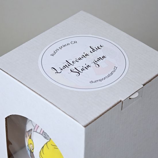 Vánoční skleněná koule 12 cm na stromeček "Stará zima" LIMITOVANÁ edice, ručně malováno