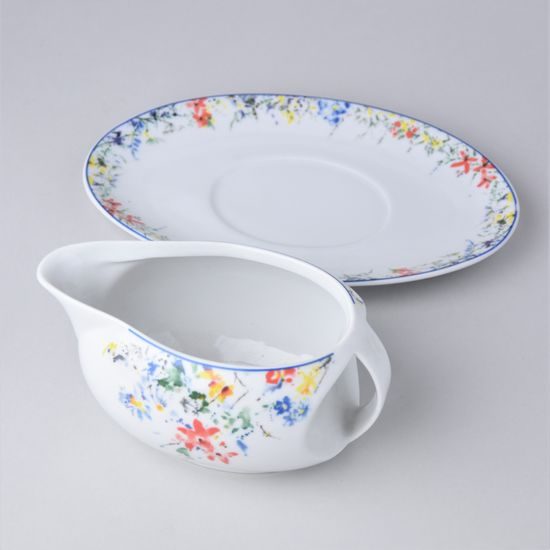 330286: Sauce boat 400 ml + oval underplate, Thun 1794, karlovarský porcelán, Loos