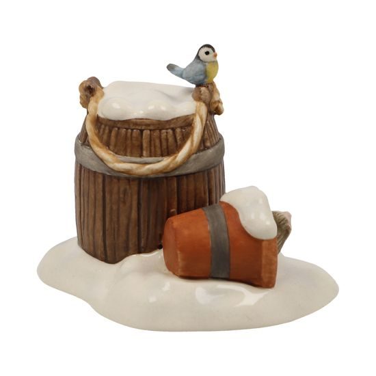 Sýkorka s ježkem v zimě, 7 / 6 / 5,5 cm, kamenina, Goebel