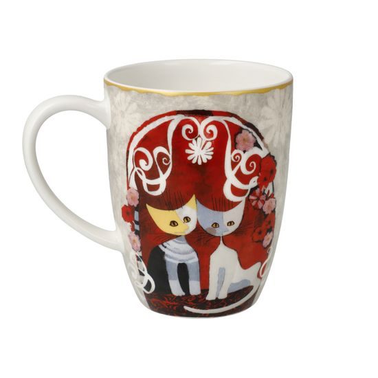 Cup Templi dell amore 400ml, Fine Bone China, Cats Goebel R. Wachtmeister