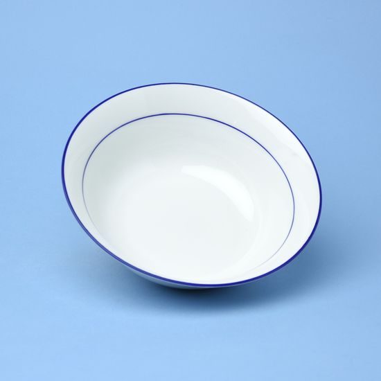 Bowl 19 cm, Thun 1794, karlovarský porcelán, Nina blue stripes