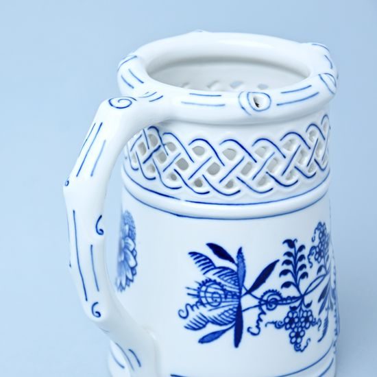 Embossed beer jug 400 ml, Original Blue Onion Pattern